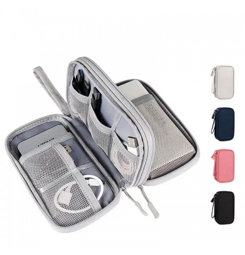 Factory Price Double Layers Multifunctional Travel Electronics Accessories Bag Data Cable Charger Organizer Storage Bag Factory Price Double Layers Multifunctional Travel Electronics Accessories Bag Data Cable Charger Organizer Storage Bag